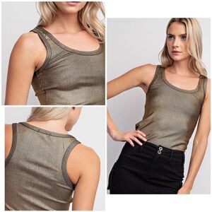 Metallic Gold Women's Tank Top